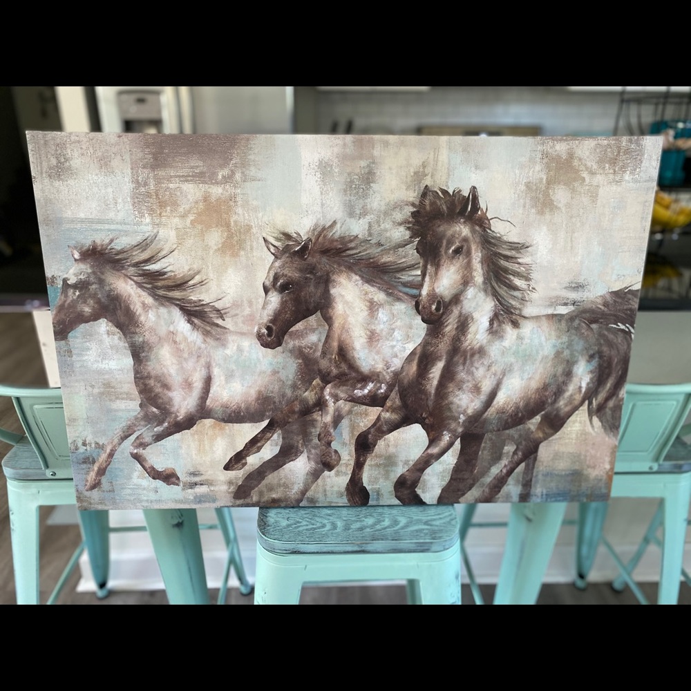 Rustic/Farmhouse/Horse Canvas Wall Hanging